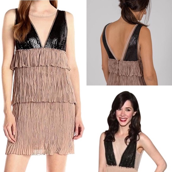 BCBGMaxAzria Dresses & Skirts - NWT BCBGMaxAzria cleavage mini dress black/beige